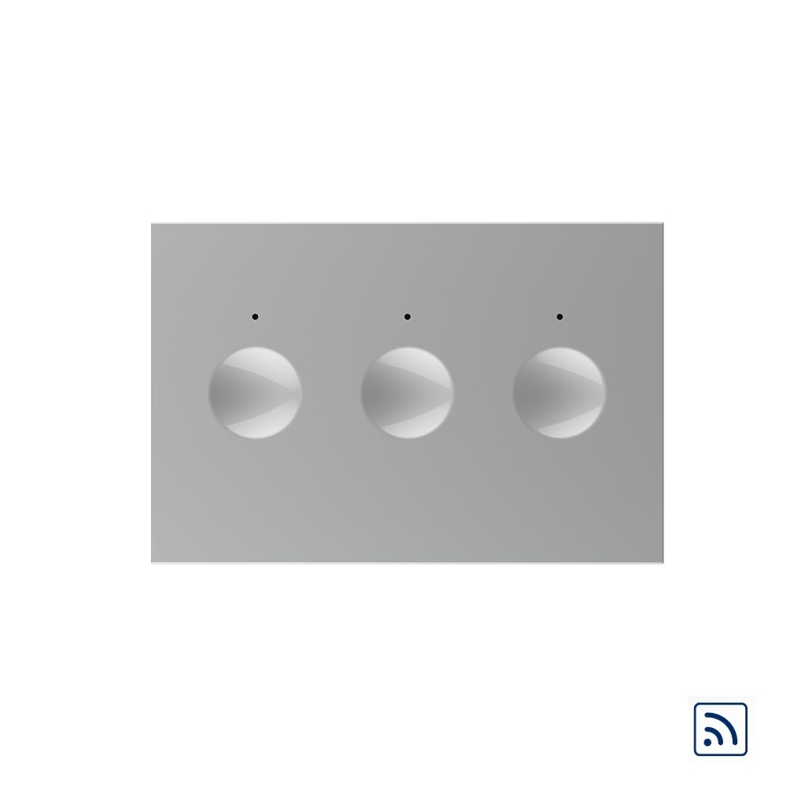 Modul intrerupator triplu wireless cu touch Livolo standard Italian, Serie noua, gri