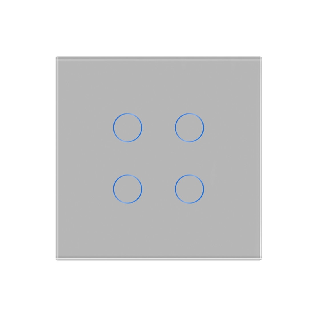 Intrerupator Cvadruplu cu Touch din Sticla LUXION, 500W, gri