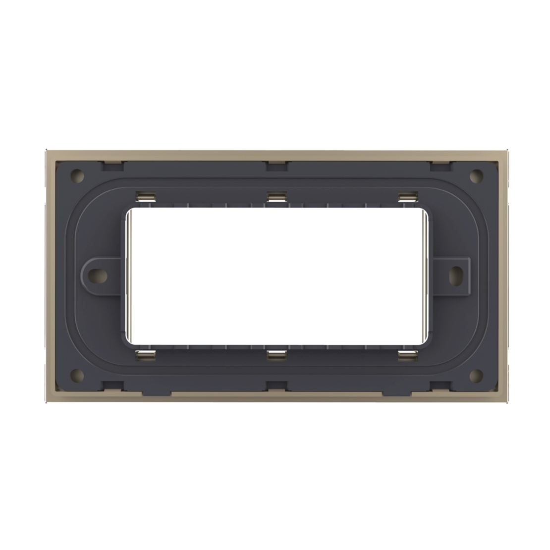 Rama din sticla Livolo standard Italian 4 module - Serie noua, auriu