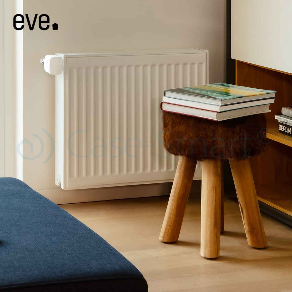 Valva inteligenta pentru calorifer Eve Thermo cu LED, Control tactil, Control vocal, Compatibil cu Apple HomeKit
