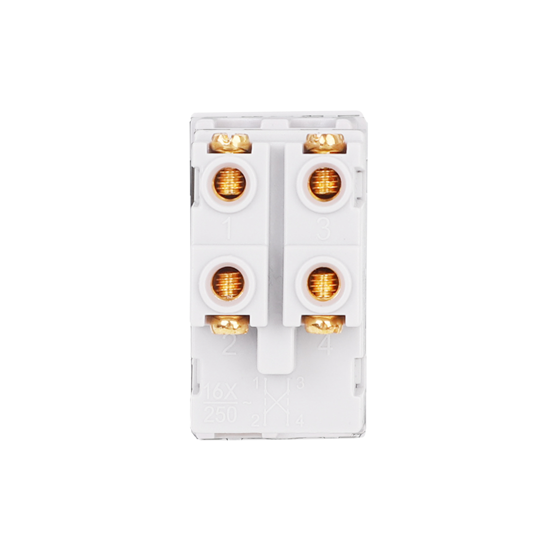 Modul Intrerupator Simplu Cap-Cruce Mecanic 1M LUXION, Standard Italian, gri