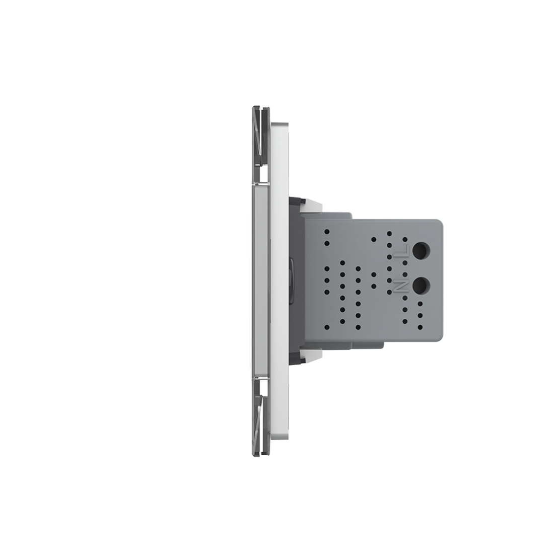 Priza simpla cu USB Livolo standard italian, gri