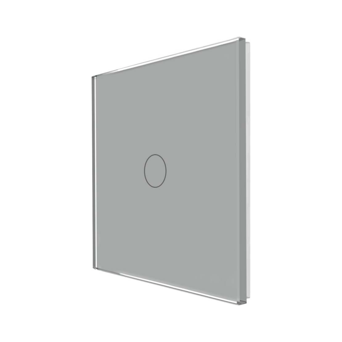Panou Intrerupator Simplu cu Touch Din Sticla LUXION, gri