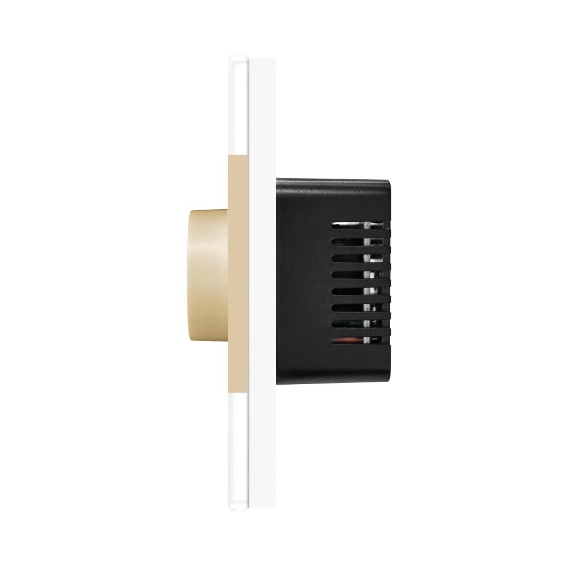 Intrerupator cu Variator Mecanic LUXION cu Rama din Sticla, auriu