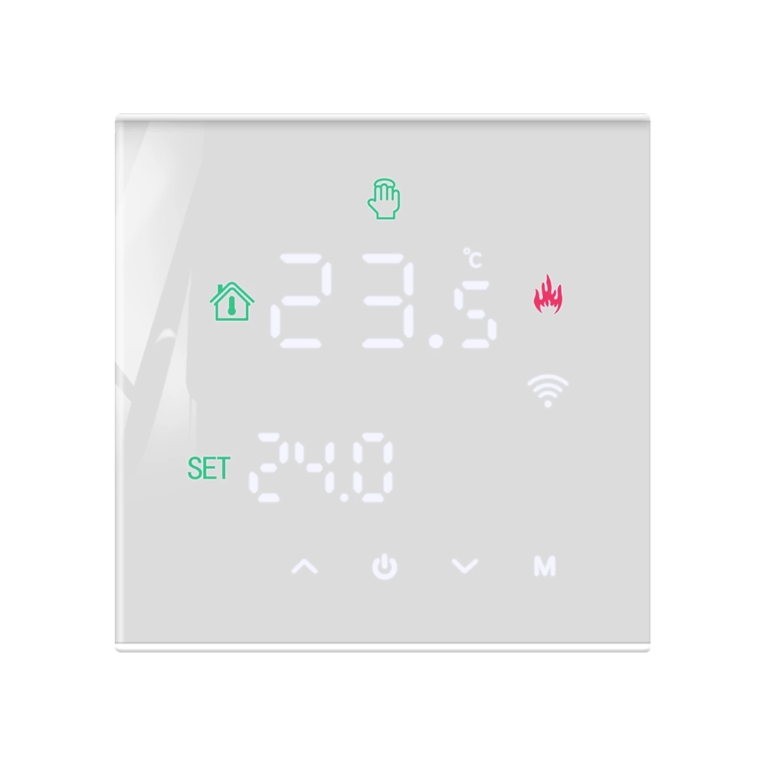 Termostat Wi-Fi pentru incalzirea termica pe gaz BeOk TGW60-WIFI-WPB, alb