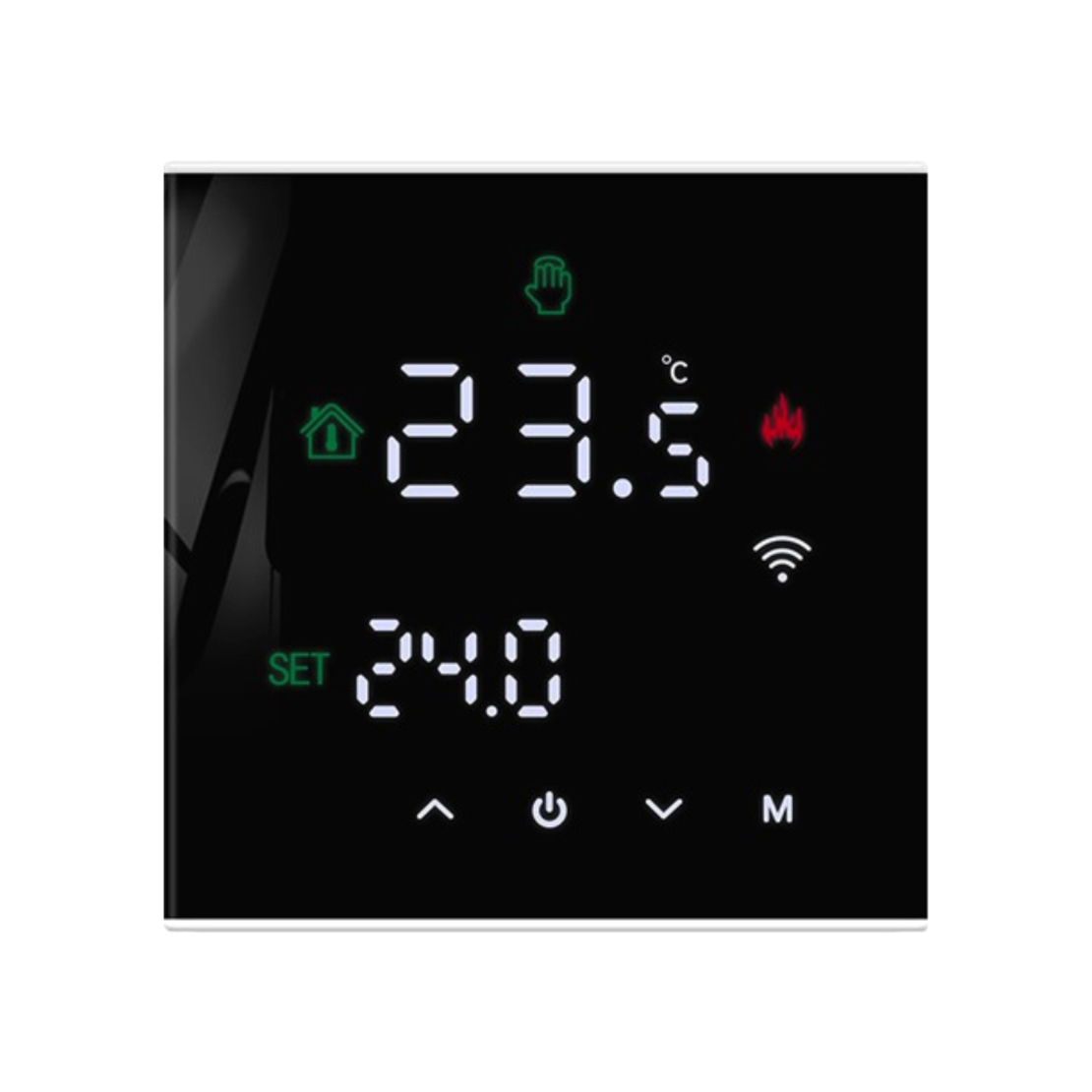 Termostat Wi-Fi pentru incalzirea termica pe gaz BeOk TGW60-WIFI-WPB, negru