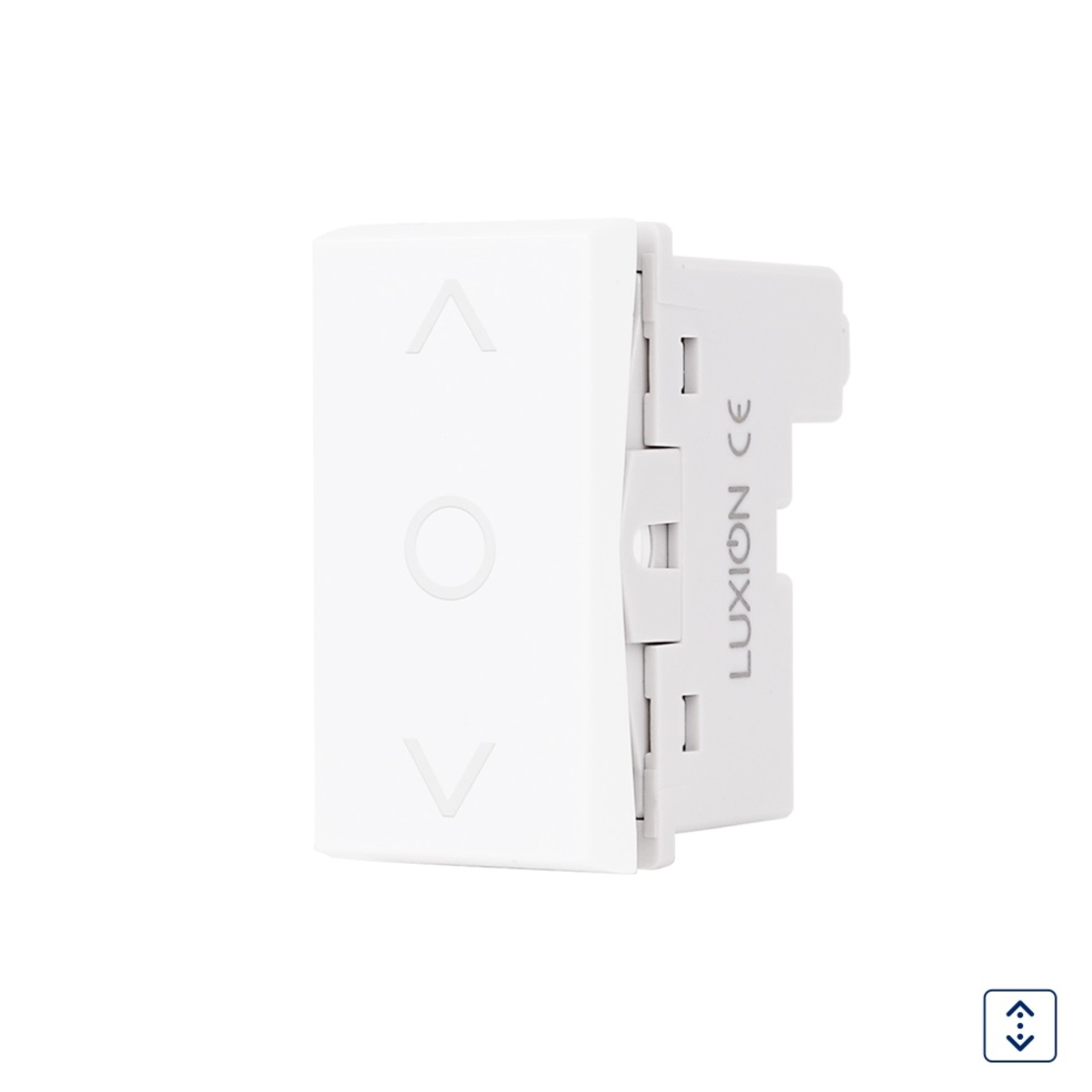 Modul Intrerupator Mecanic Jaluzele 1M LUXION, Standard Italian, alb