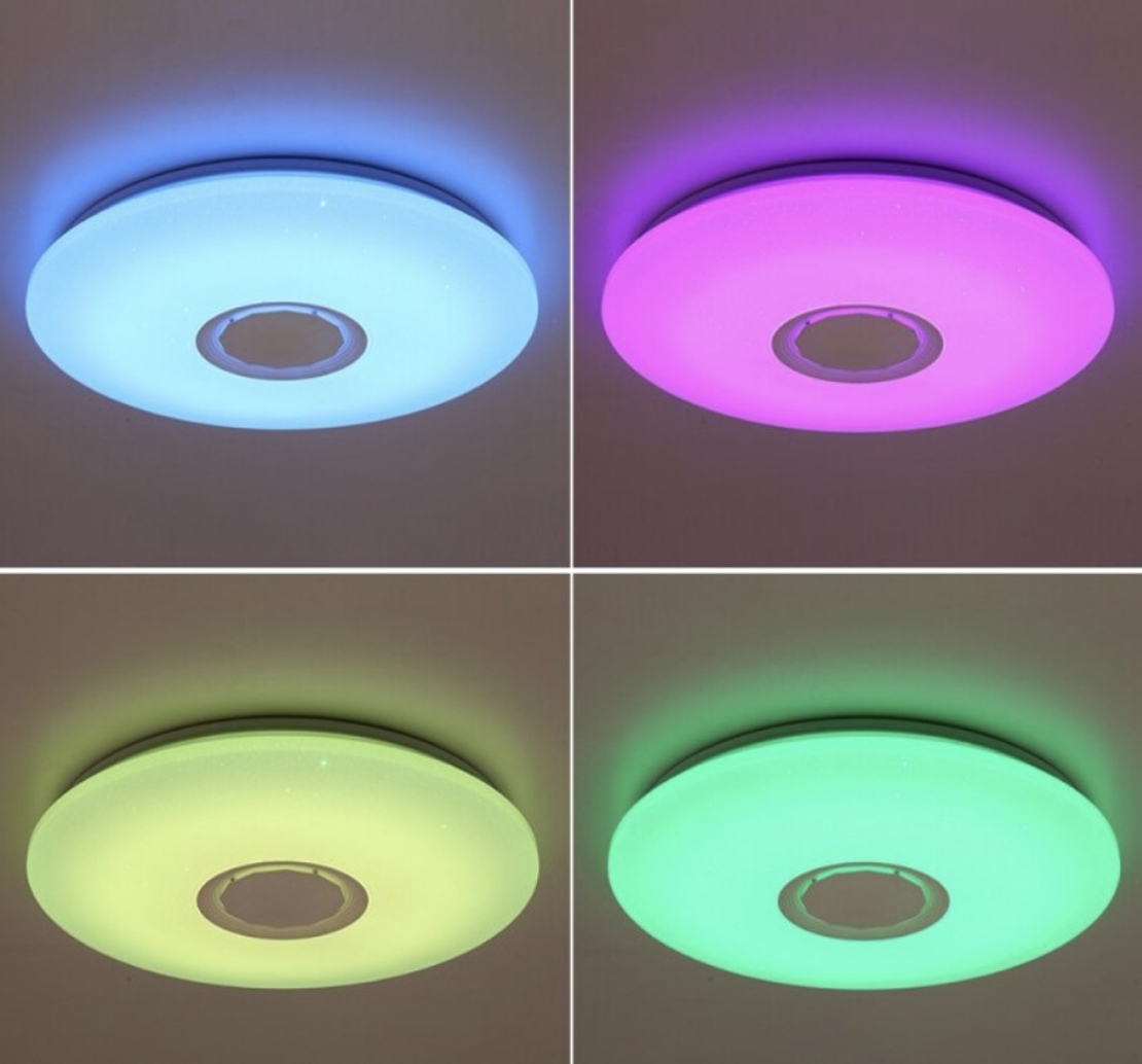 Plafoniera LED SMART cu muzica, Ø390, 30W, RGB+W