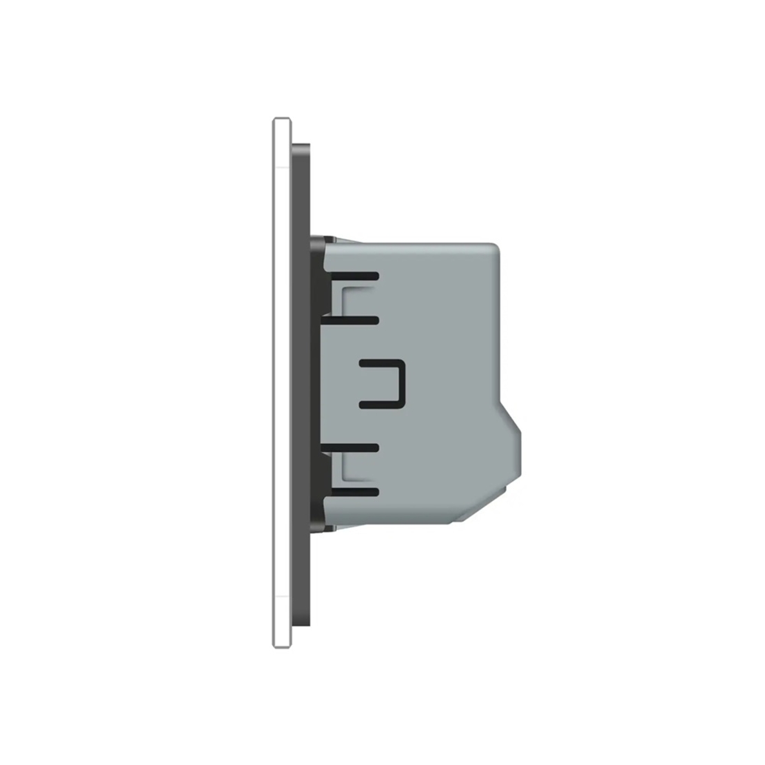 Intrerupator Simplu cu Variator si Touch LIVOLO din Sticla - Protocol ZigBee EC, gri