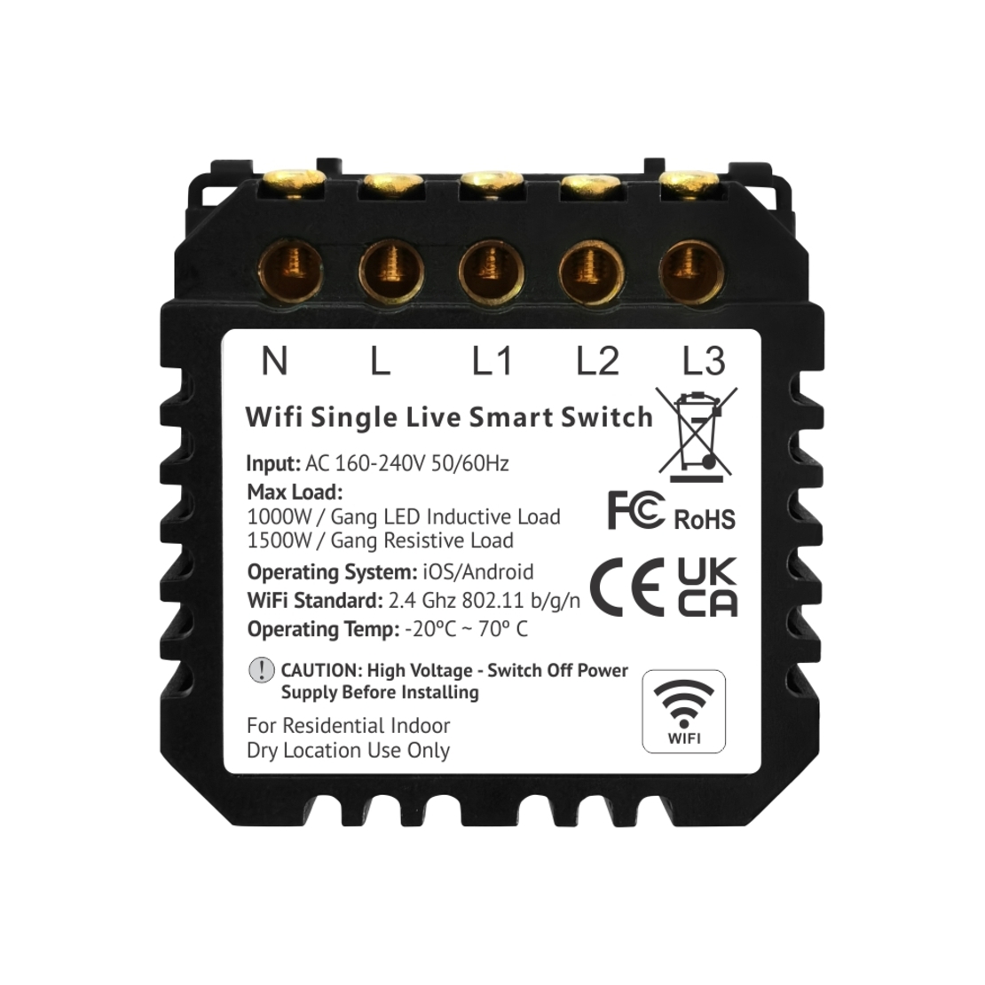 Modul Intrerupator Triplu Wi-Fi cu Touch LUXION