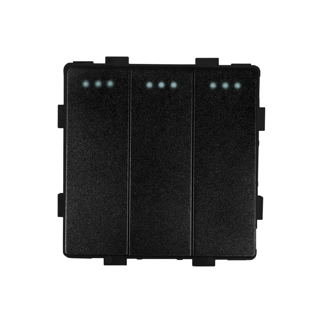 Modul Intrerupator Triplu Mecanic LUXION, negru