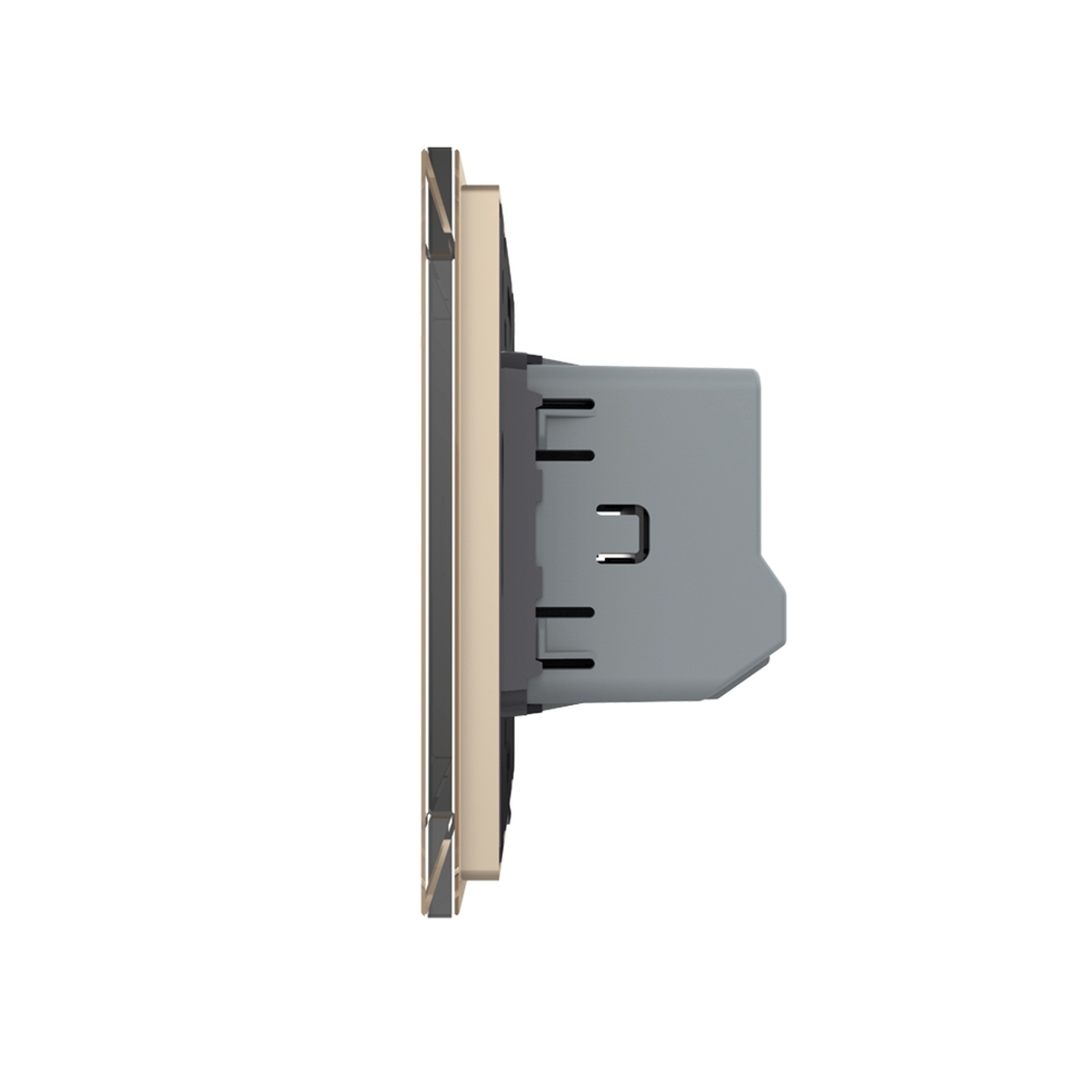 Intrerupator Dublu cu Revenire / Reset cu Touch LIVOLO - Serie Noua, auriu