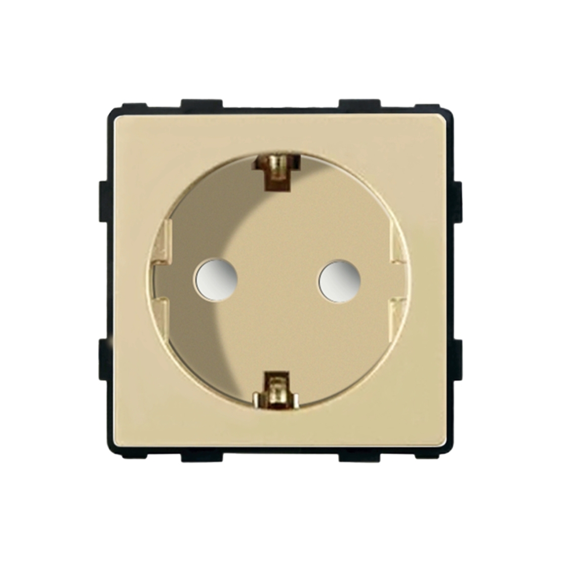 Modul Priza Simpla Fara Rama Din Sticla LUXION, auriu