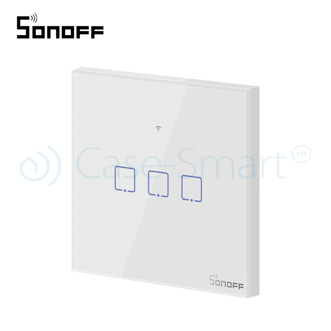 Intrerupator triplu cu touch Sonoff T0EU3C, Wi-Fi, Control de pe telefonul mobil
