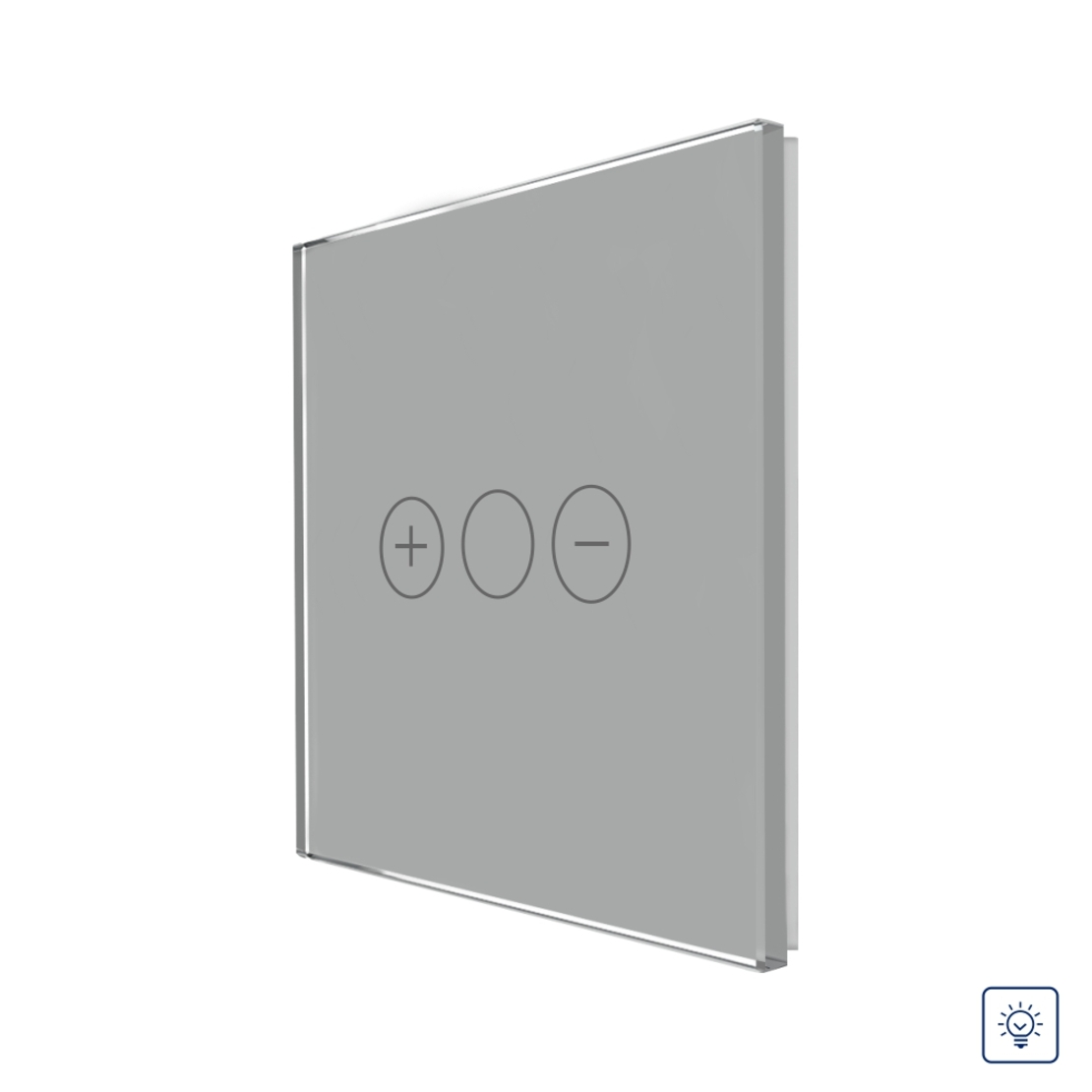 Panou Intrerupator Variator cu Touch Din Sticla LUXION, gri
