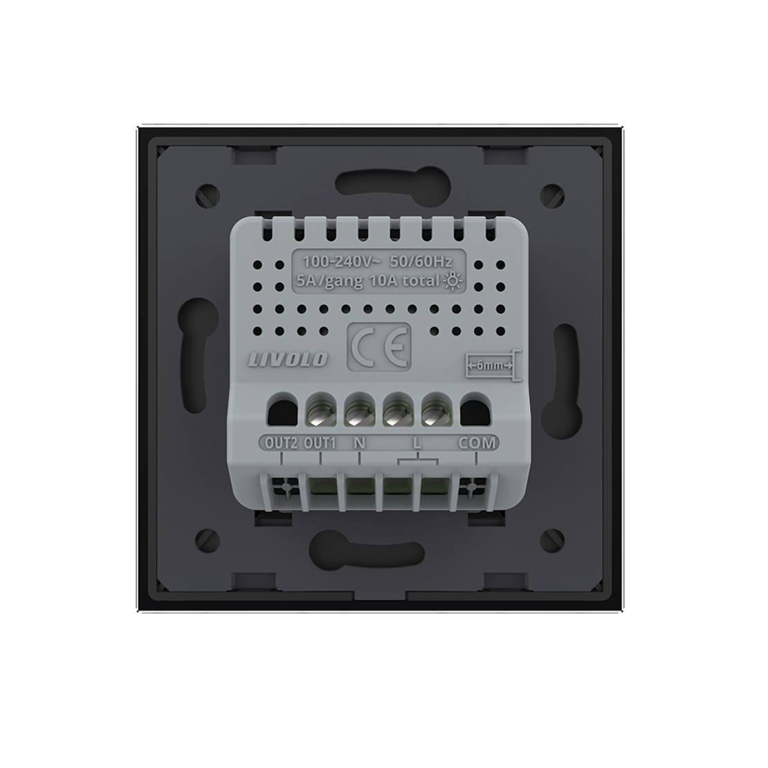 Intrerupator Simplu Wi-Fi LIVOLO cu Touch - Serie Noua, negru