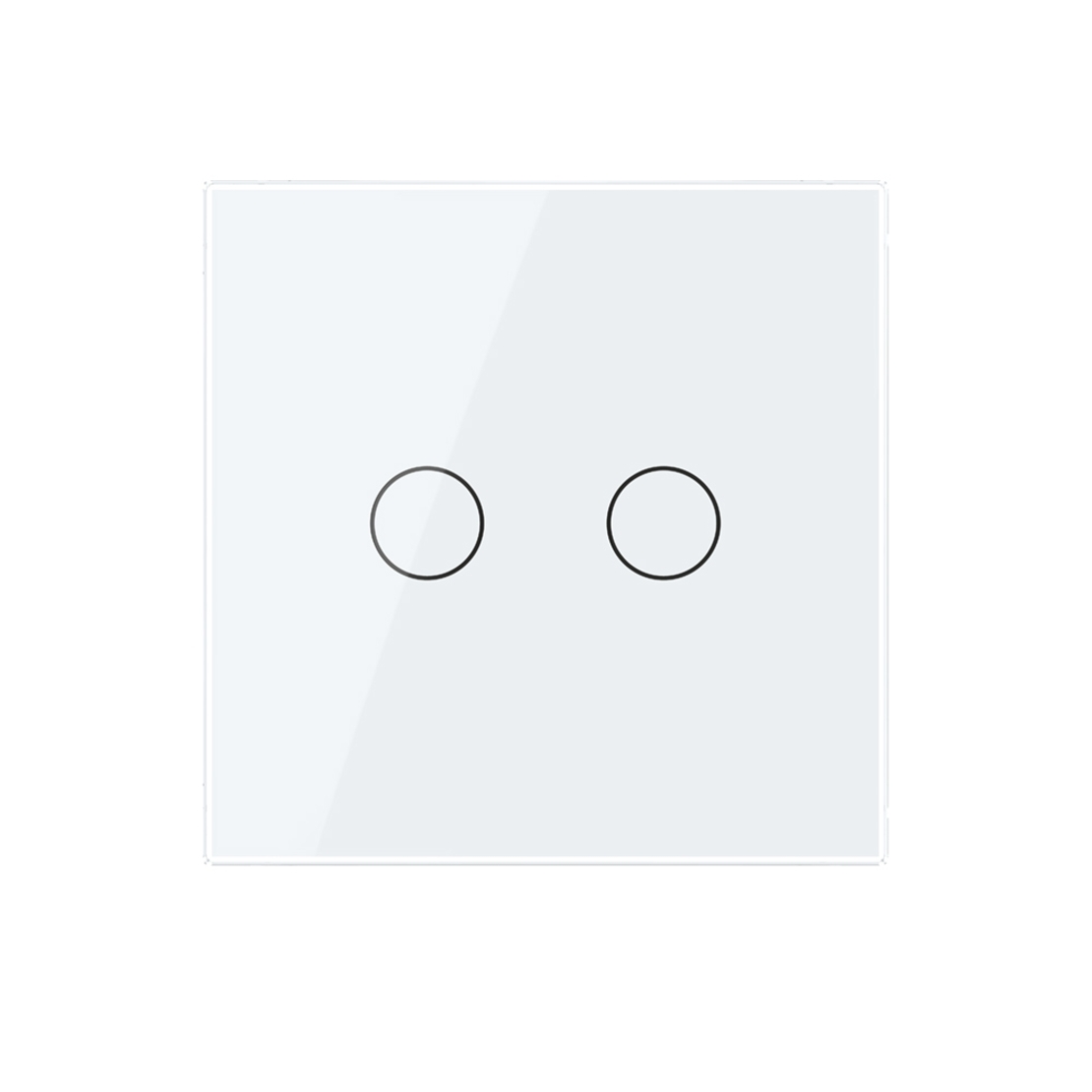 Intrerupator Dublu Cap Scara / Cruce cu Touch LIVOLO din Sticla - Protocol ZigBee EC, alb