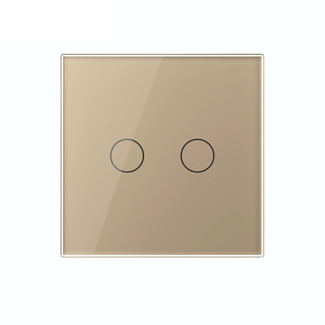 Intrerupator Dublu cu Revenire / Reset cu Touch LIVOLO - Serie Noua, auriu