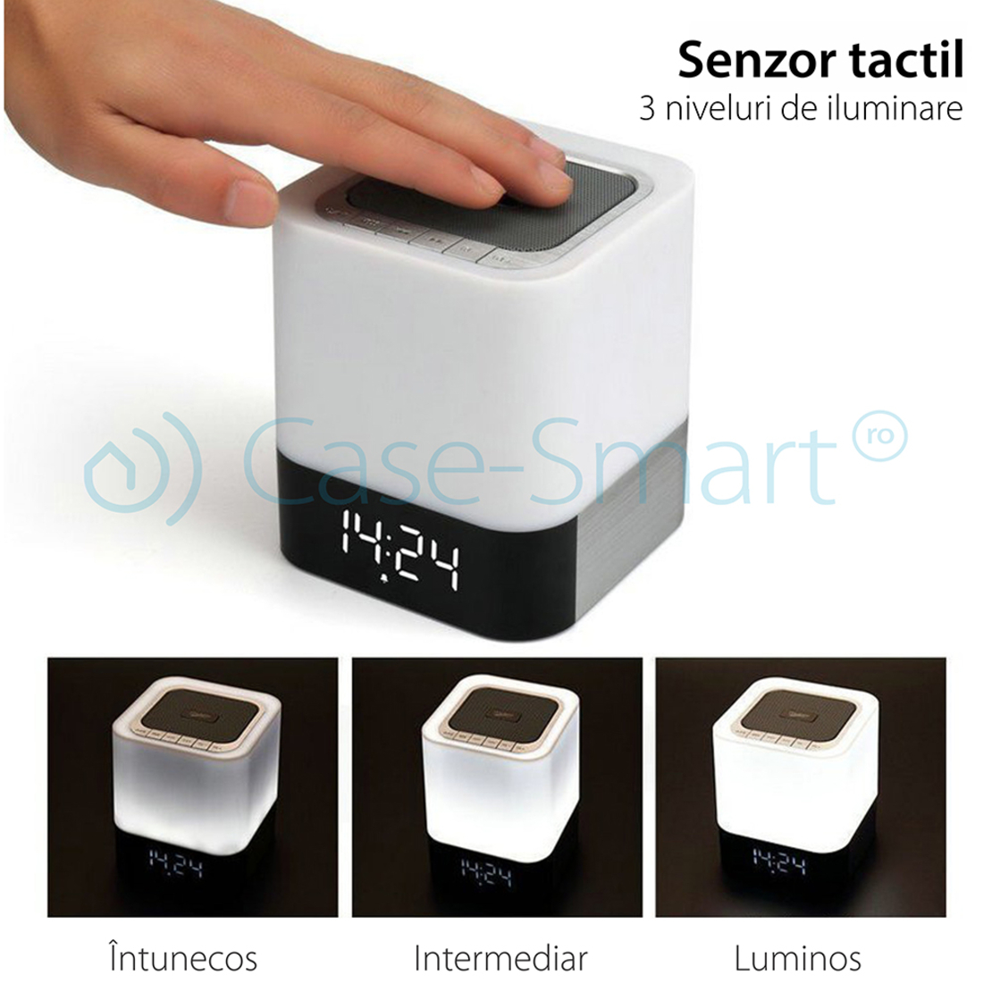 Boxa portabila si lampa Red Sun DY-28 cu touch, ceas alarma si Bluetooth