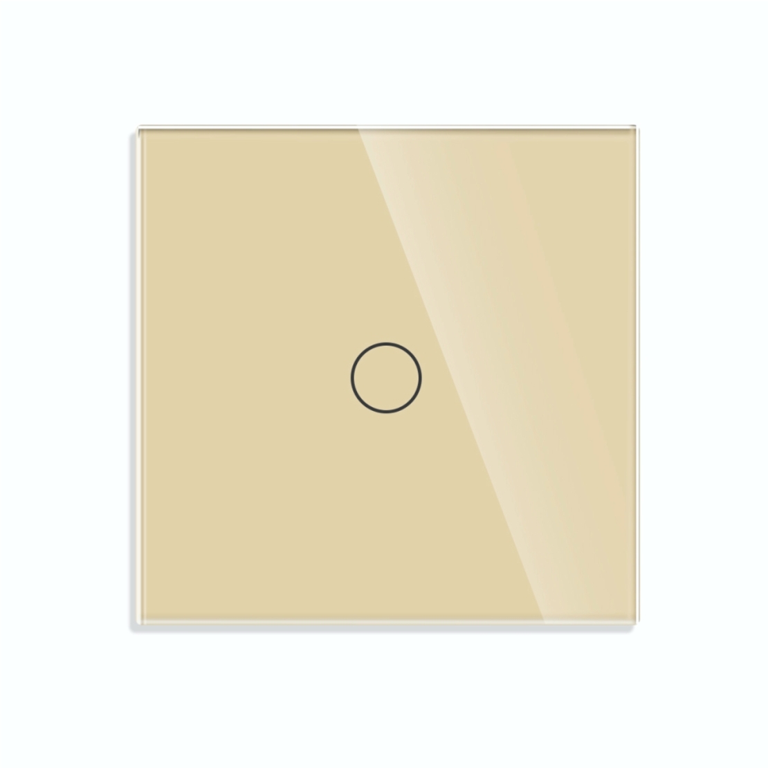 Intrerupator Simplu Wi-Fi cu Touch din Sticla LUXION, auriu