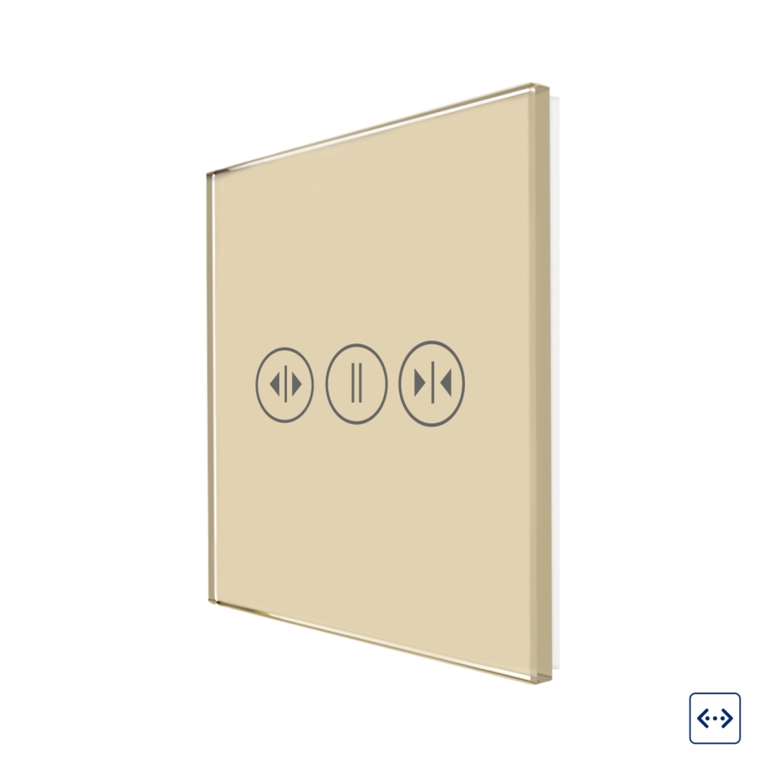 Panou Intrerupator Draperii cu Touch Din Sticla LUXION, auriu