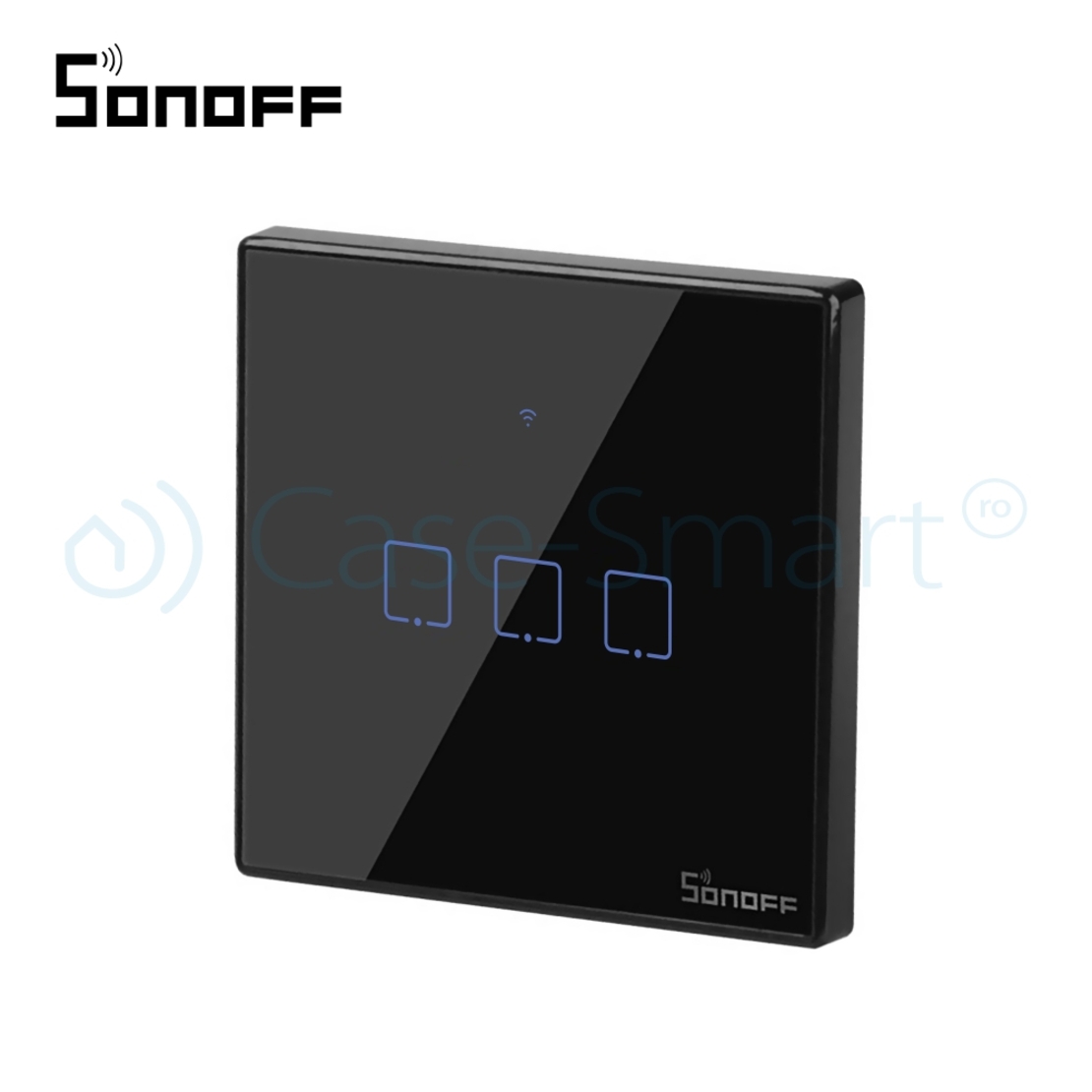 Intrerupator triplu cu touch Sonoff T3EU3C, Wi-Fi + RF, Control de pe telefonul mobil