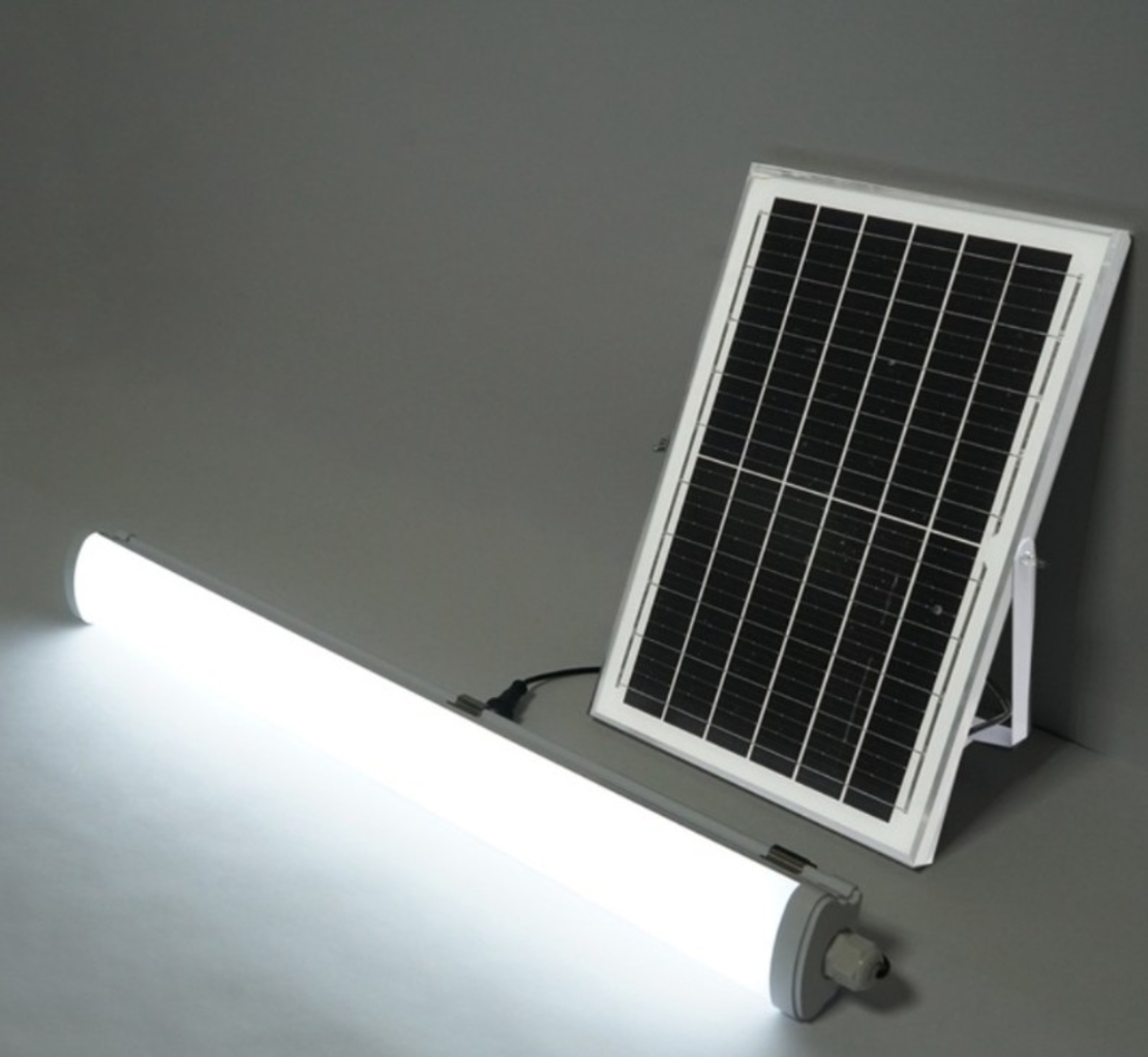 Corp Liniar LED 30W Cu Panou Solar 300x72x68mm