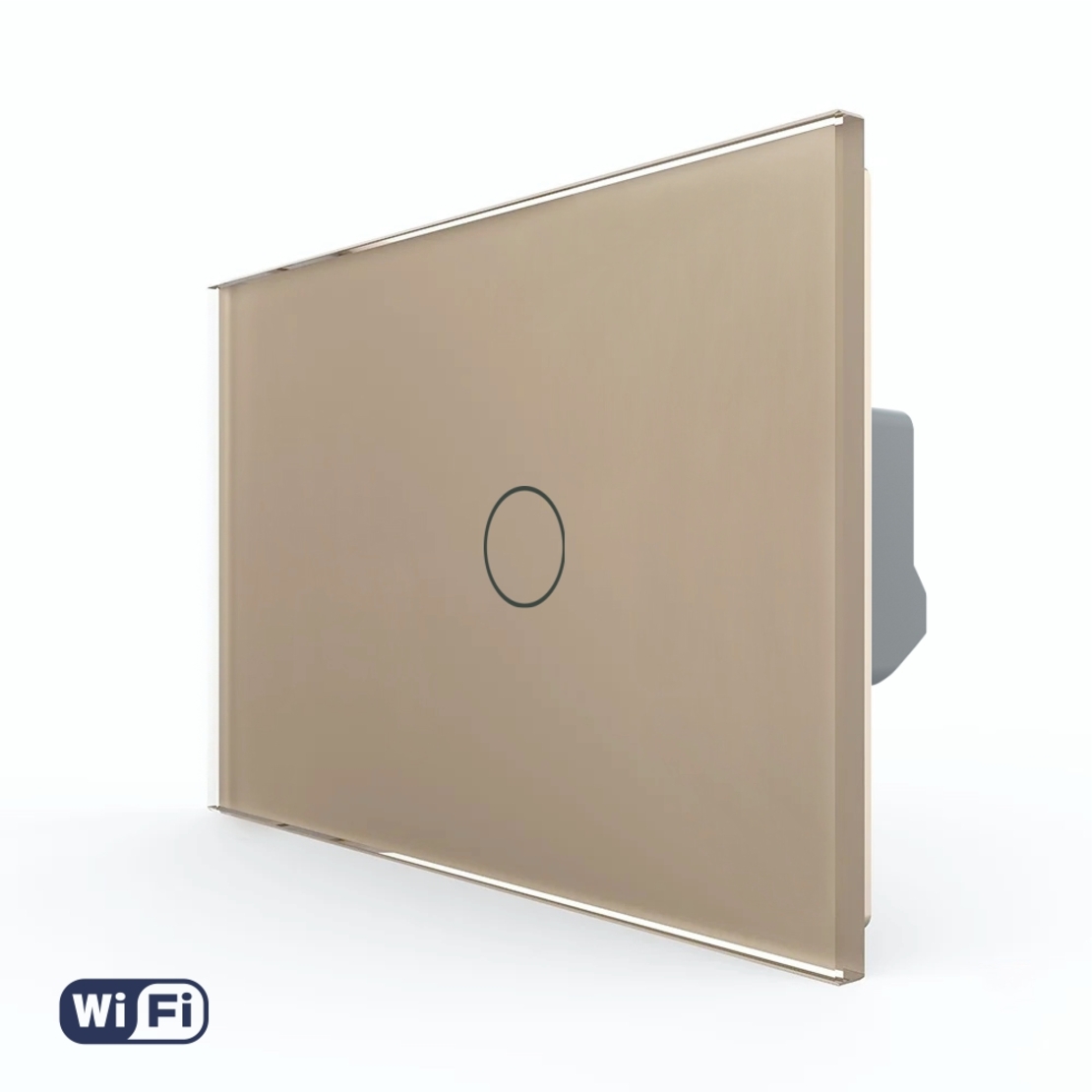 Intrerupator Simplu Wi-Fi cu Touch LIVOLO din Sticla, Standard Italian – Serie Noua, auriu