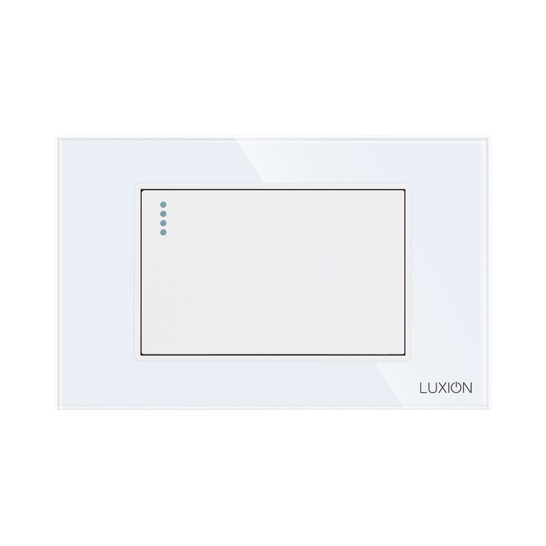 Intrerupator cu Revenire (Sonerie) Mecanic LUXION cu Rama din Sticla, Standard Italian, 3M, alb