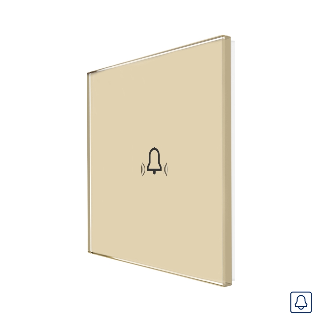 Panou Buton Sonerie cu Touch Din Sticla LUXION, auriu