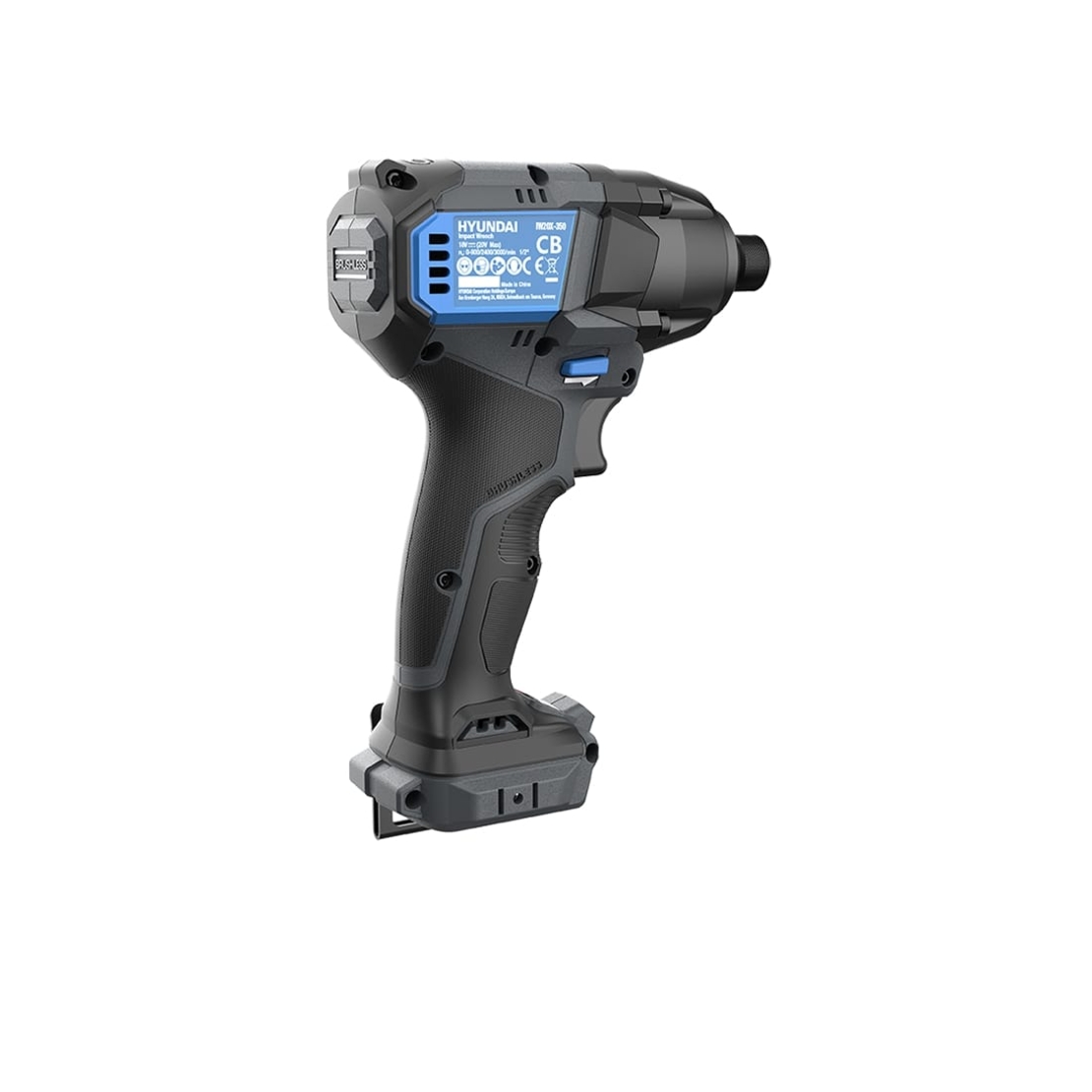 Masina de insurubat cu impact cu acumulator 20V Hyundai ID20X-230, motor fara perii, prindere hexagonala 1/4, cuplu maxim 230 Nm, 3 trepte de putere, livrata fara acumulator si incarcator