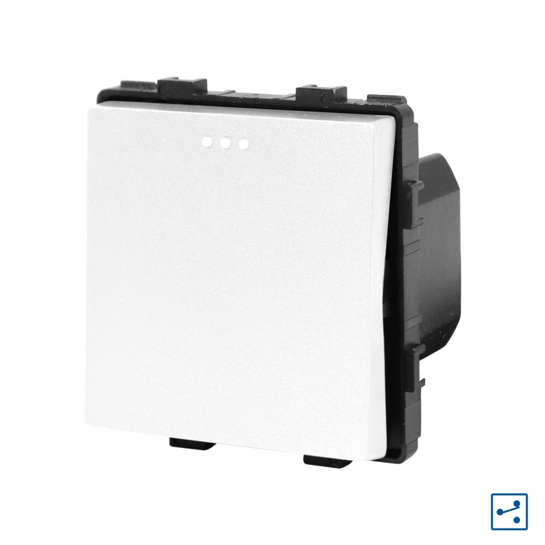 Modul Intrerupator Simplu Cap Scara Mecanic LUXION, alb