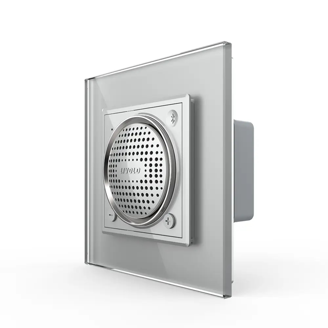 Boxa Bluetooth Livolo cu Rama din Sticla, gri