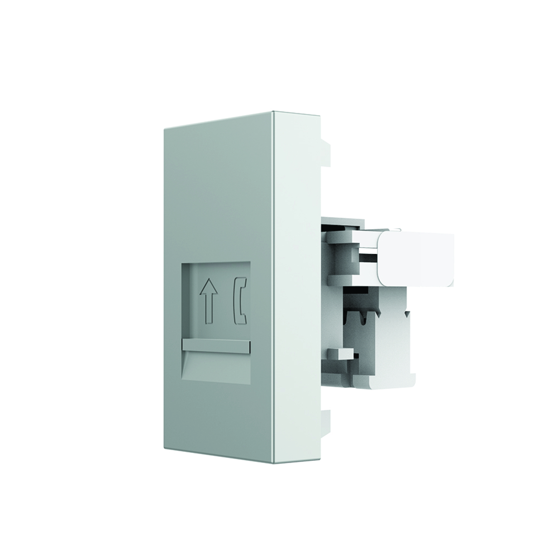 Priza telefon Livolo, gri