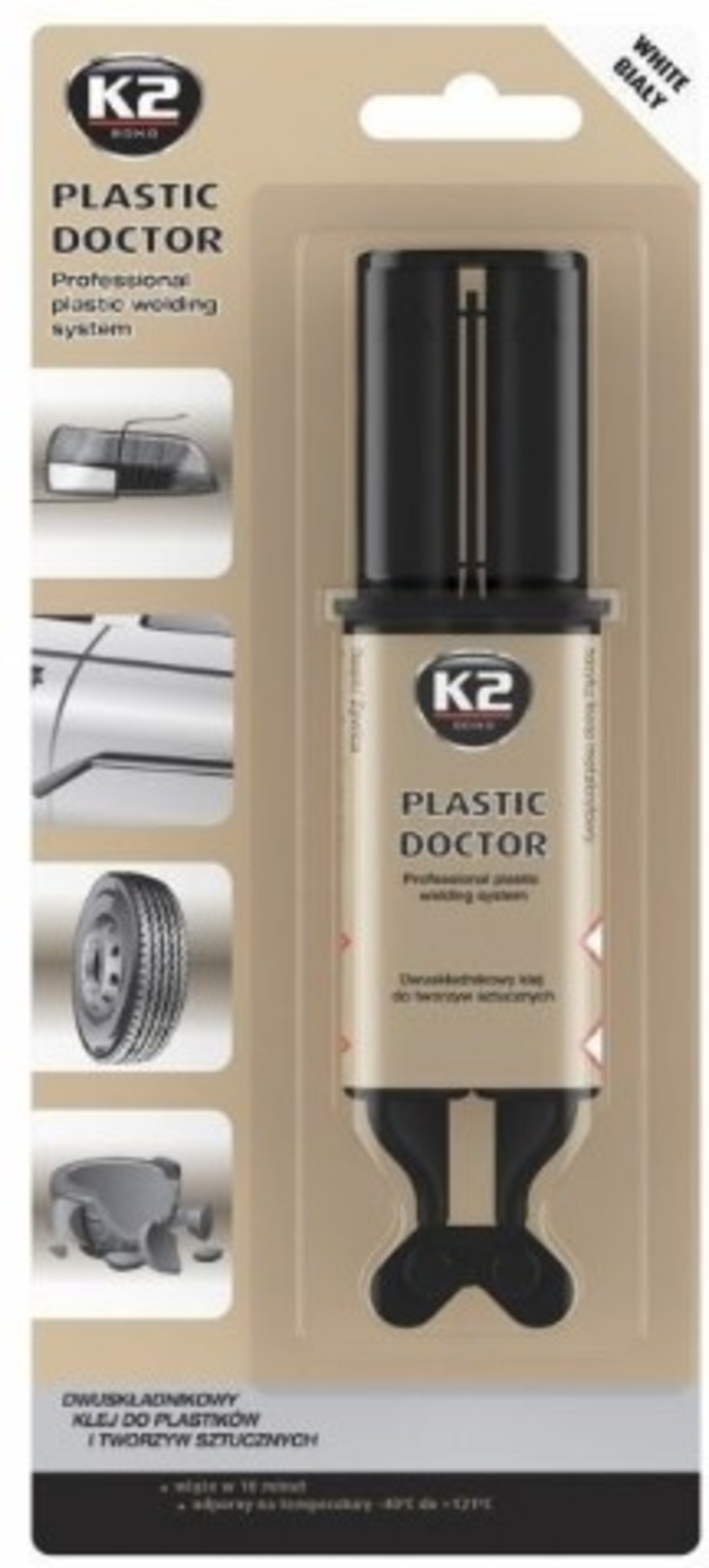 PLASTIC POX - Adeziv pentru plastic bicomponent - alb, negru