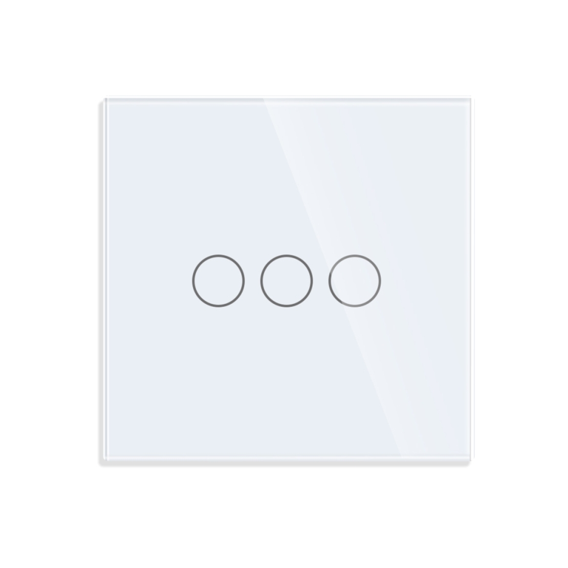 Intrerupator Triplu cu Touch din Sticla LUXION, 500W, alb