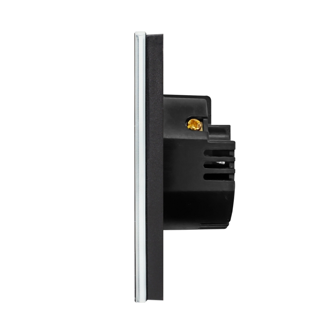 Intrerupator Cvadruplu cu Touch din Sticla LUXION, 500W, negru