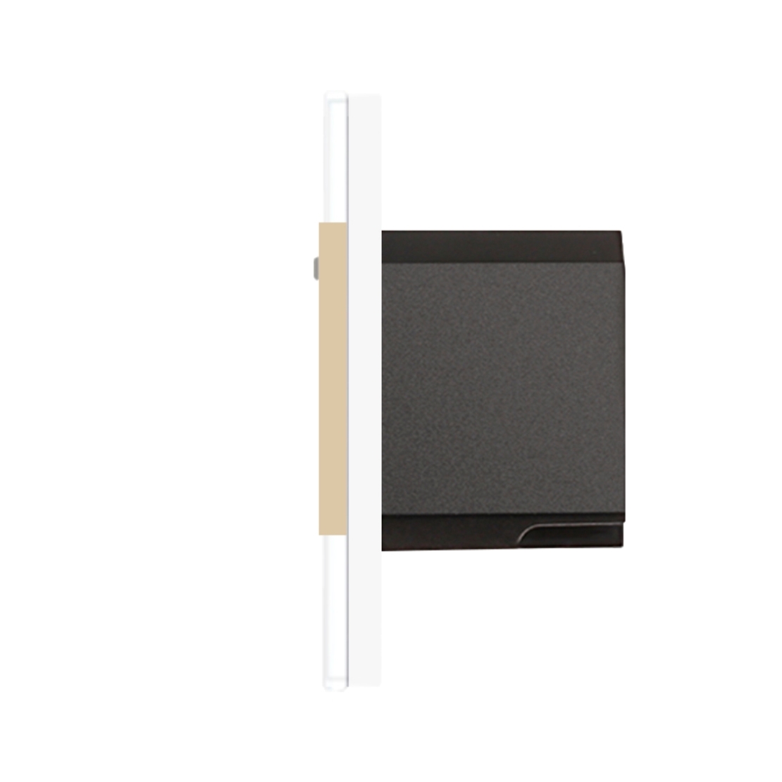 Priza Simpla Wi-Fi cu Monitorizare Consum, cu Rama din Sticla LUXION, auriu