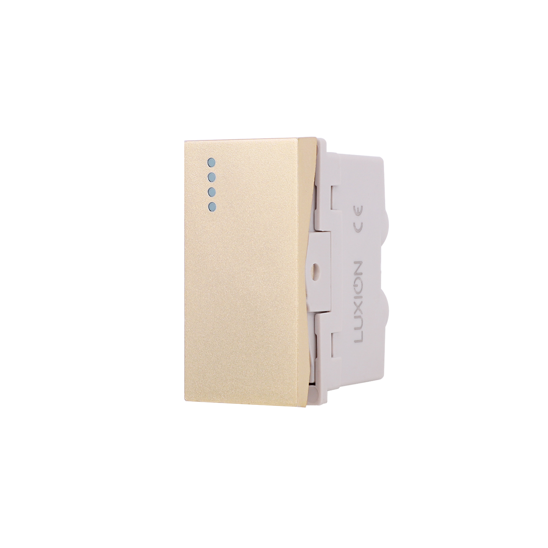 Modul Intrerupator Simplu Mecanic 1M LUXION, Standard Italian, auriu