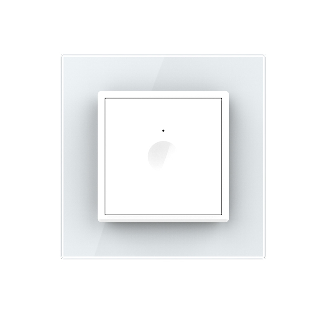 Intrerupator Simplu Wi-Fi cu Touch LIVOLO cu Rama din Sticla - Serie Noua, alb