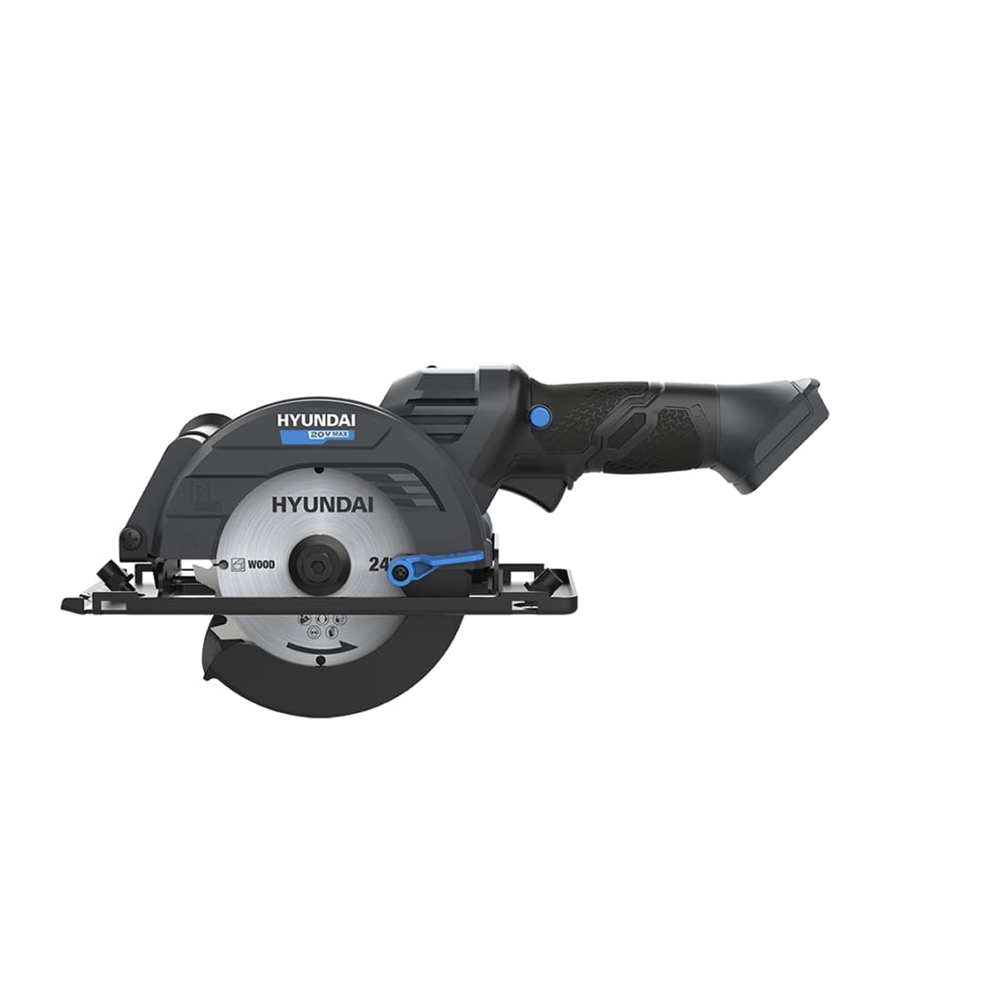 Mini fierastrau circular de mana cu acumulator 20V Hyundai CS20X-120, motor fara perii, panza de 120 mm, livrat fara acumulator si incarcator