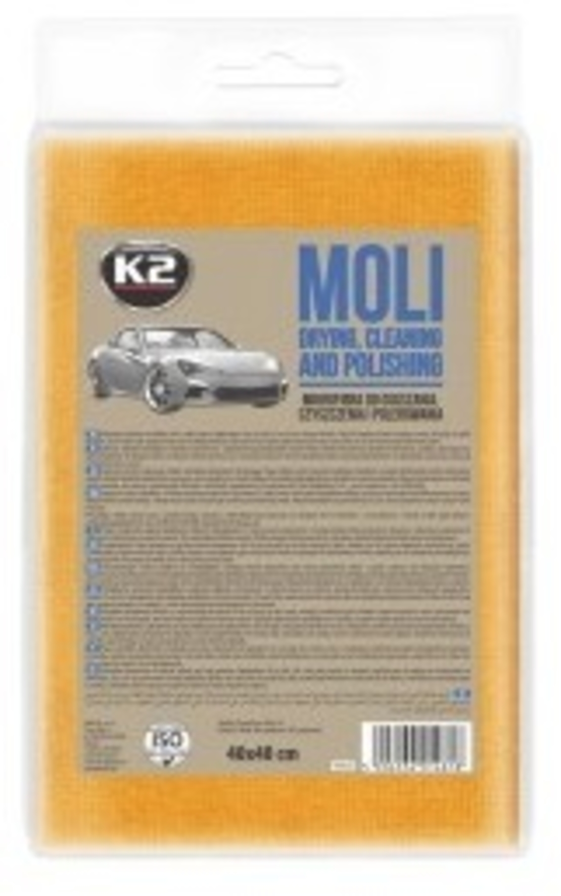 Laveta microfibra - 40mmx40mm portocaliu