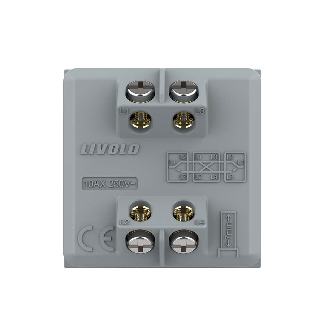 Modul Intrerupator Simplu Mecanic Cap Cruce, 2 Module - Serie Noua, alb