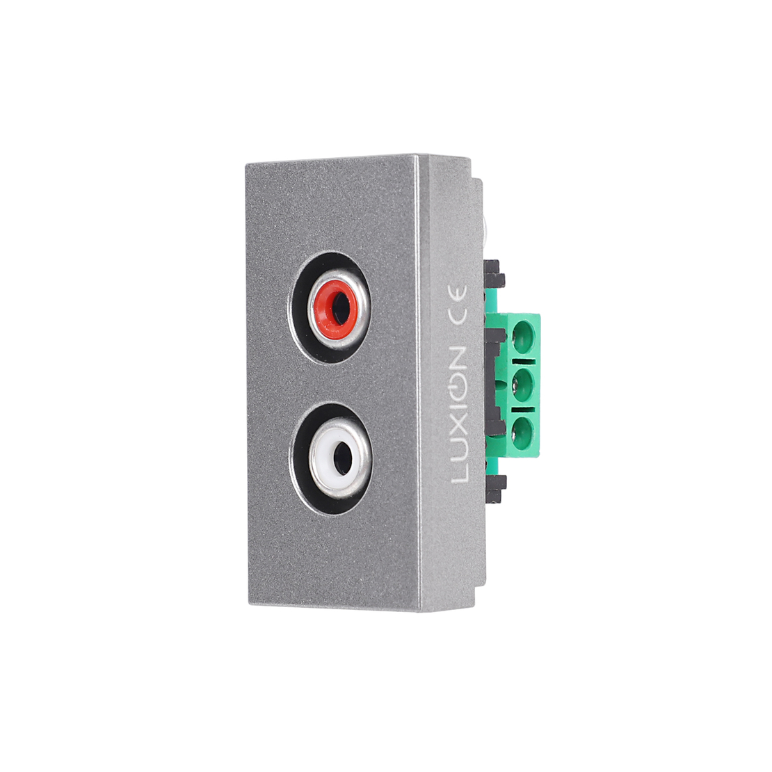 Modul Priza Audio 1M LUXION, Standard Italian, gri