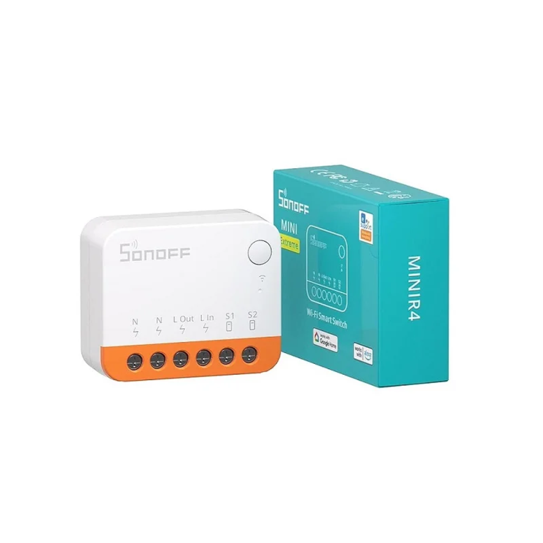 Releu inteligent Wi-Fi Sonoff Mini R4, 10A, 2300W, Programari, Control aplicatie