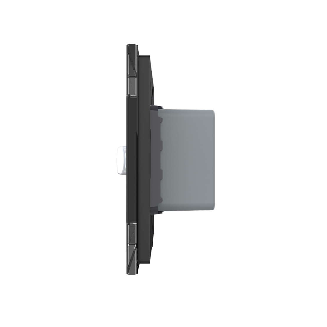 Intrerupator senzor de miscare PIR Livolo cu rama din sticla, negru