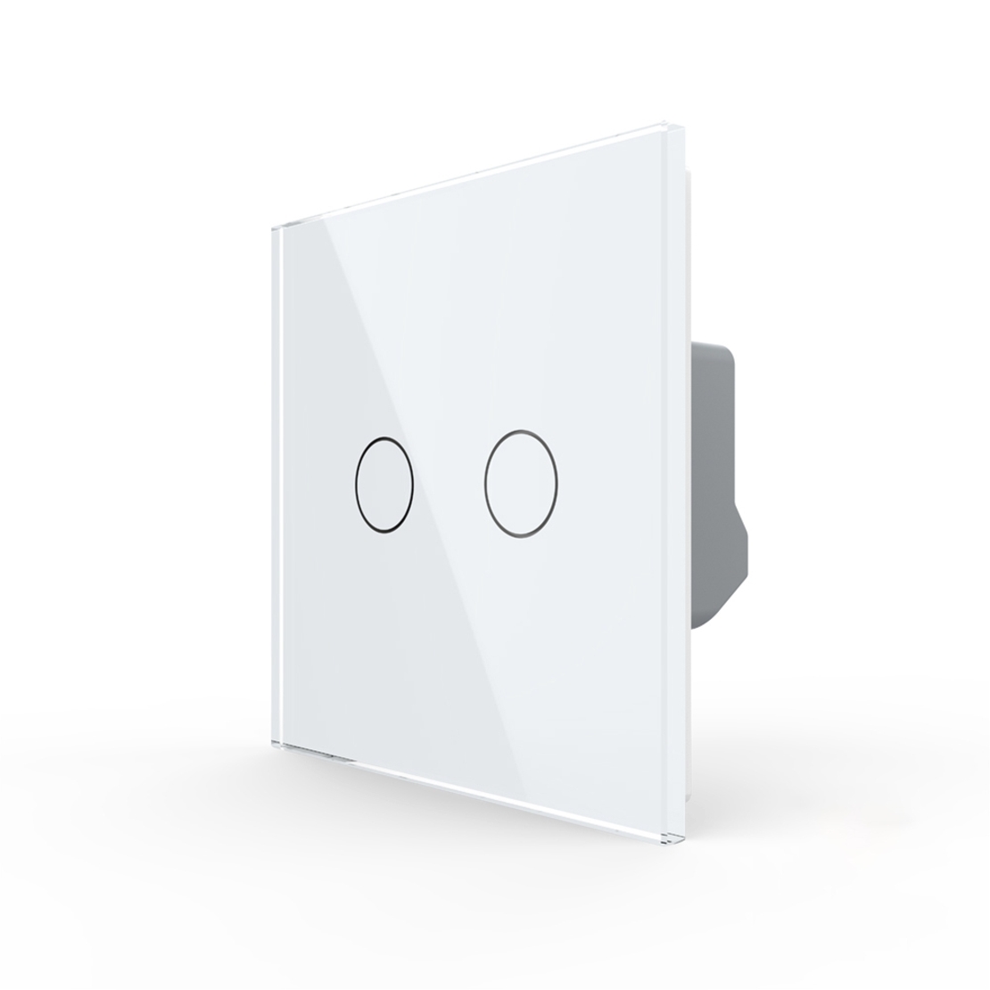 Intrerupator Dublu LIVOLO cu Touch din Sticla Securizata - Serie Noua, alb