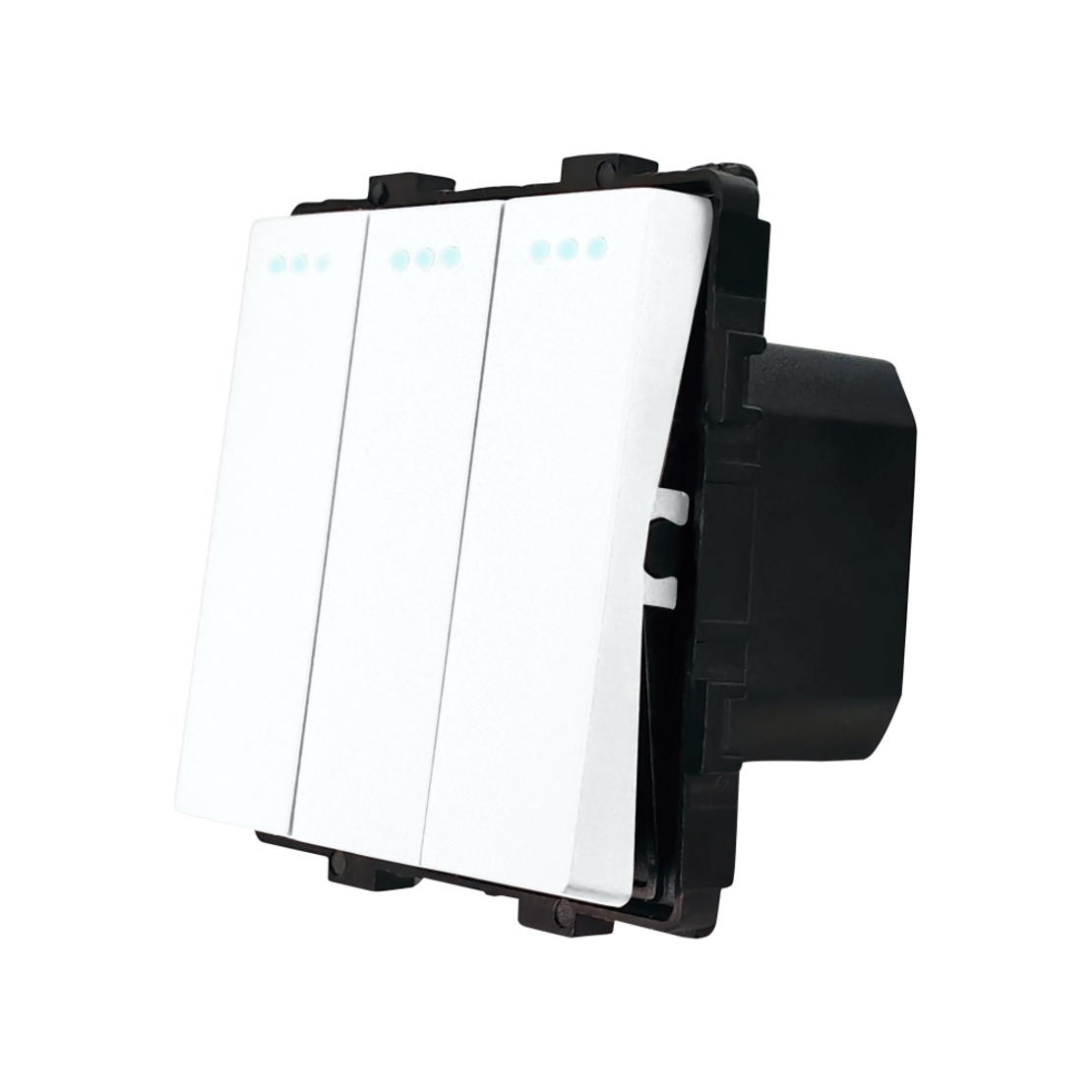 Modul Intrerupator Triplu Mecanic LUXION, alb