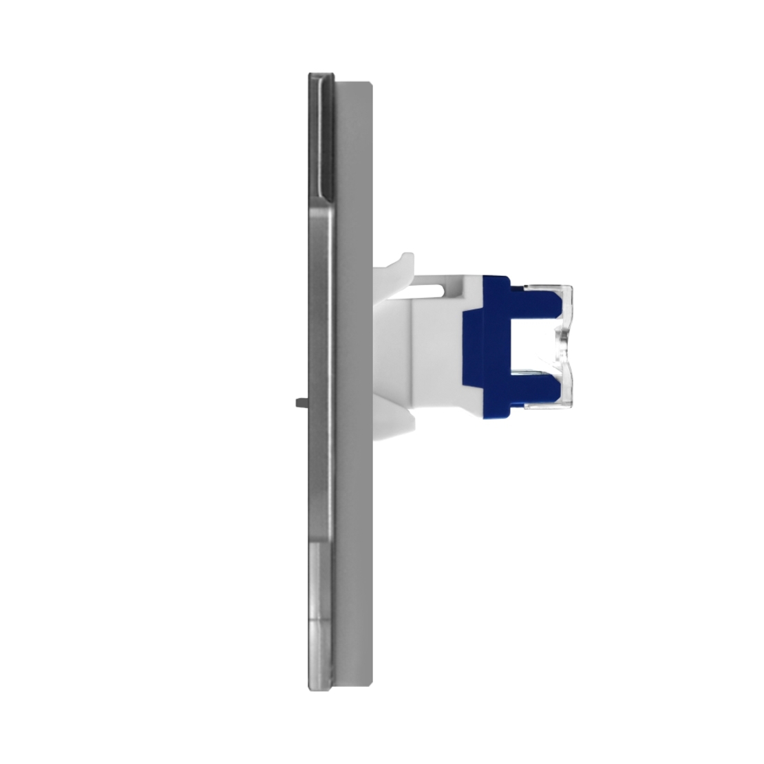 Priza Internet cu Rama din Sticla LUXION, gri