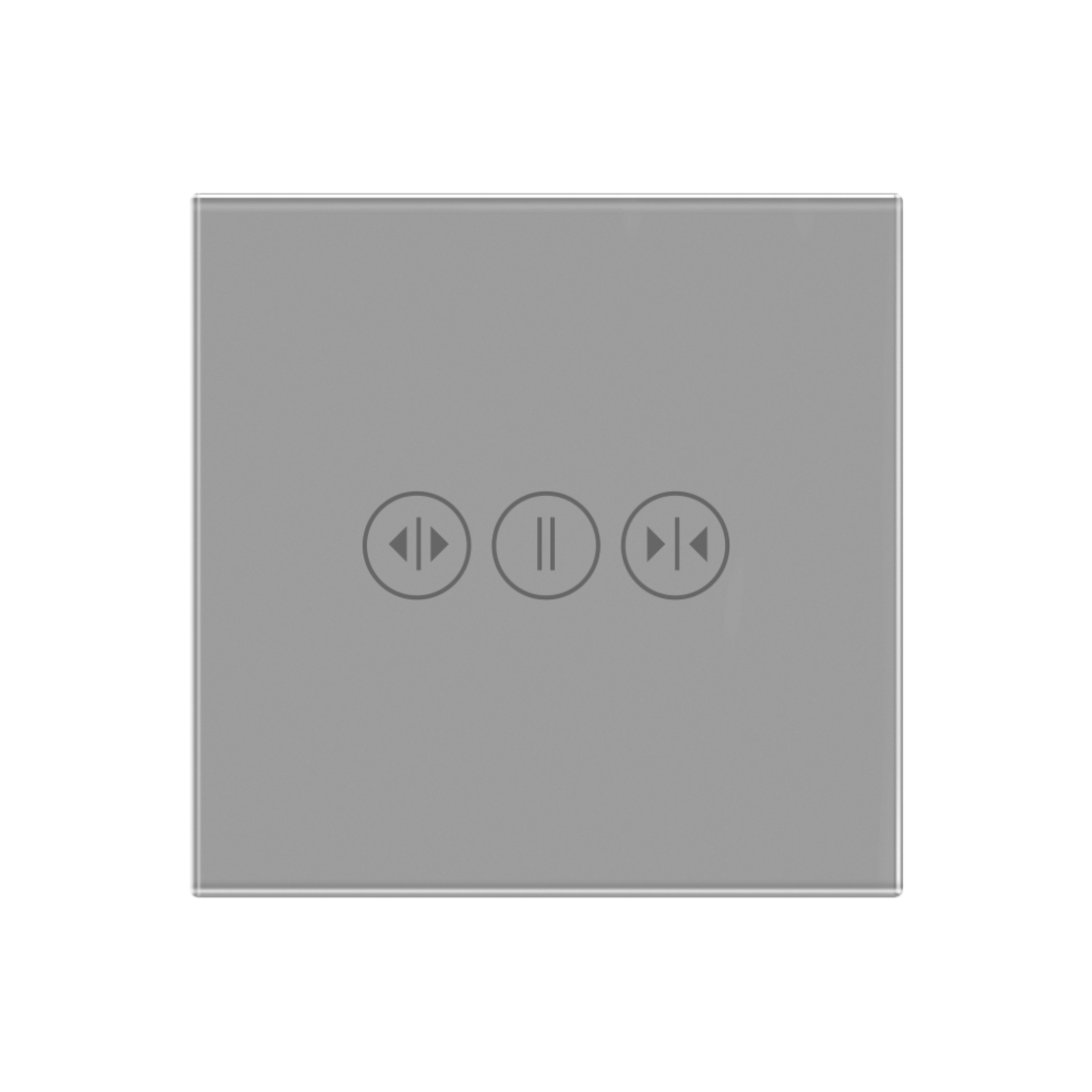 Panou Intrerupator Draperii cu Touch Din Sticla LUXION, gri